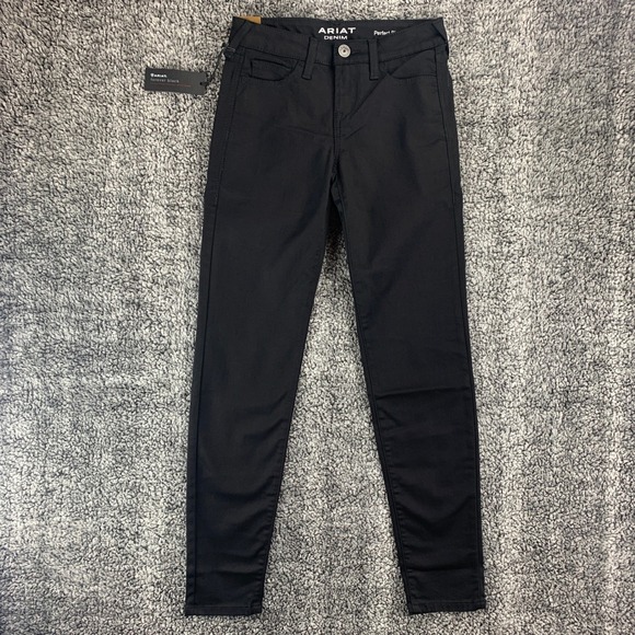 Ariat Women's Size 26R Forever Black Denim Perfect 9" Rise Skinny Jean NEW - Picture 4 of 8